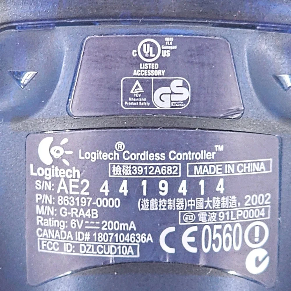 Logitech Cordless Controller for PlayStation 2 PS2 Navy Blue G-RA4B No Dongle